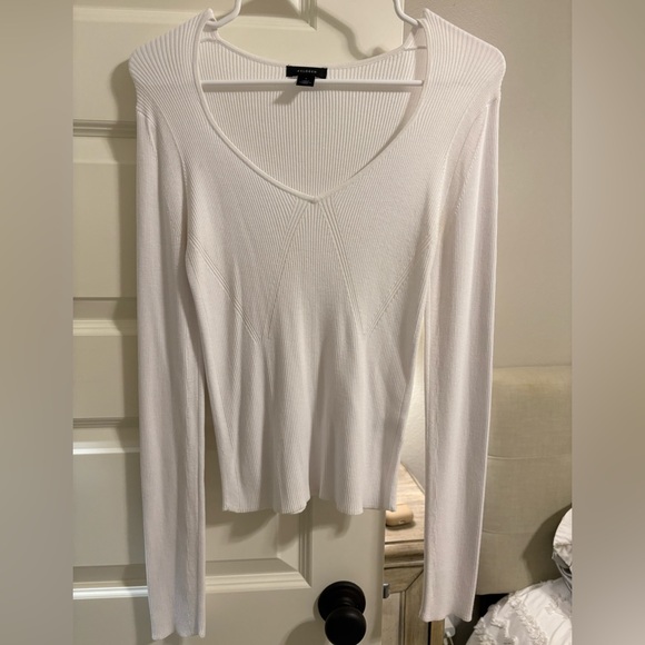 Halogen Tops - Halogen Ivory Ribbed Knit Top